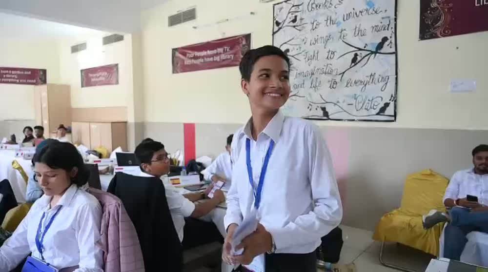 A delegate addressing the committee